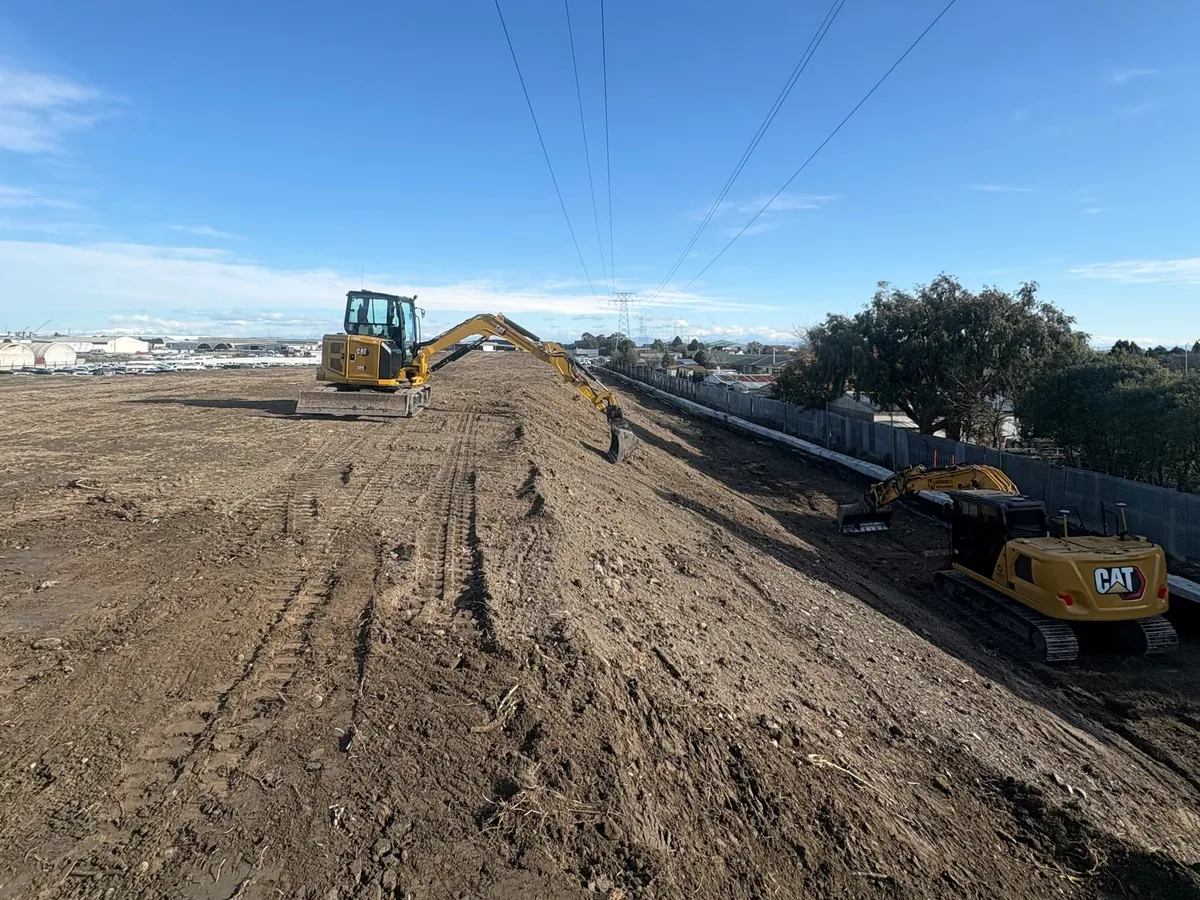 Ground-level earthworks at Branston Street Bund