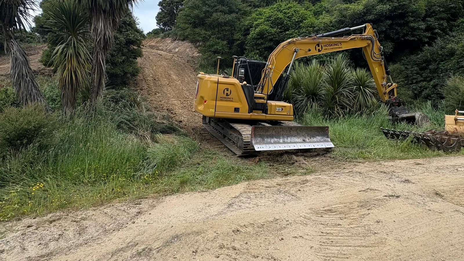 Earthworks access taking shape, work still in progress